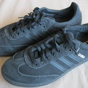 Black hemp Adidas Samba men's size US 13